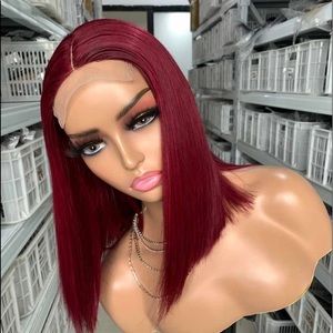8inch Bob wig with closure lace 4*4 virgin Hair